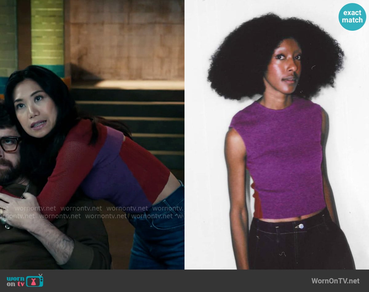 Eckhaus Latta Twyla Top worn by Melody Bayani (Liza Lapira) on The Equalizer