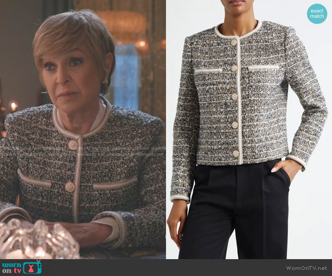 Elie Tahari The Inara Tweed Jacket worn by Phyllis Pierson (Jill Eikenberry) on Elsbeth