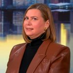 Elissa Slotkin’s brown leather jacket on The View