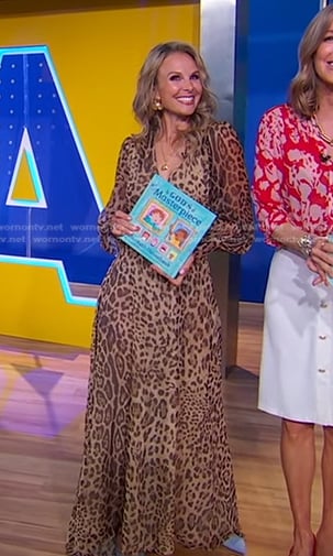 Elisabeth Hasselbeck’s leopard maxi dress on Good Morning America
