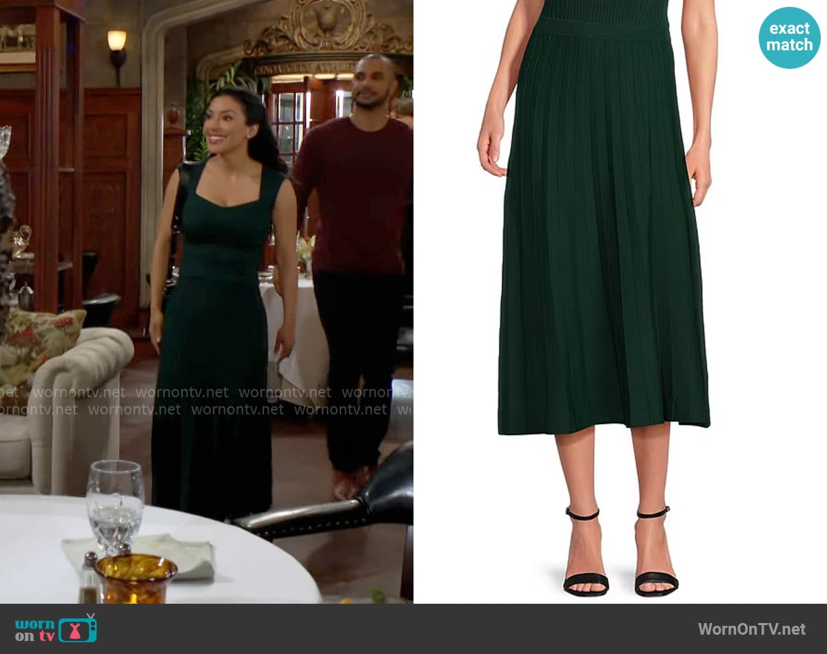 En Saison Sigrid Skirt worn by Audra Charles (Zuleyka Silver) on The Young and the Restless