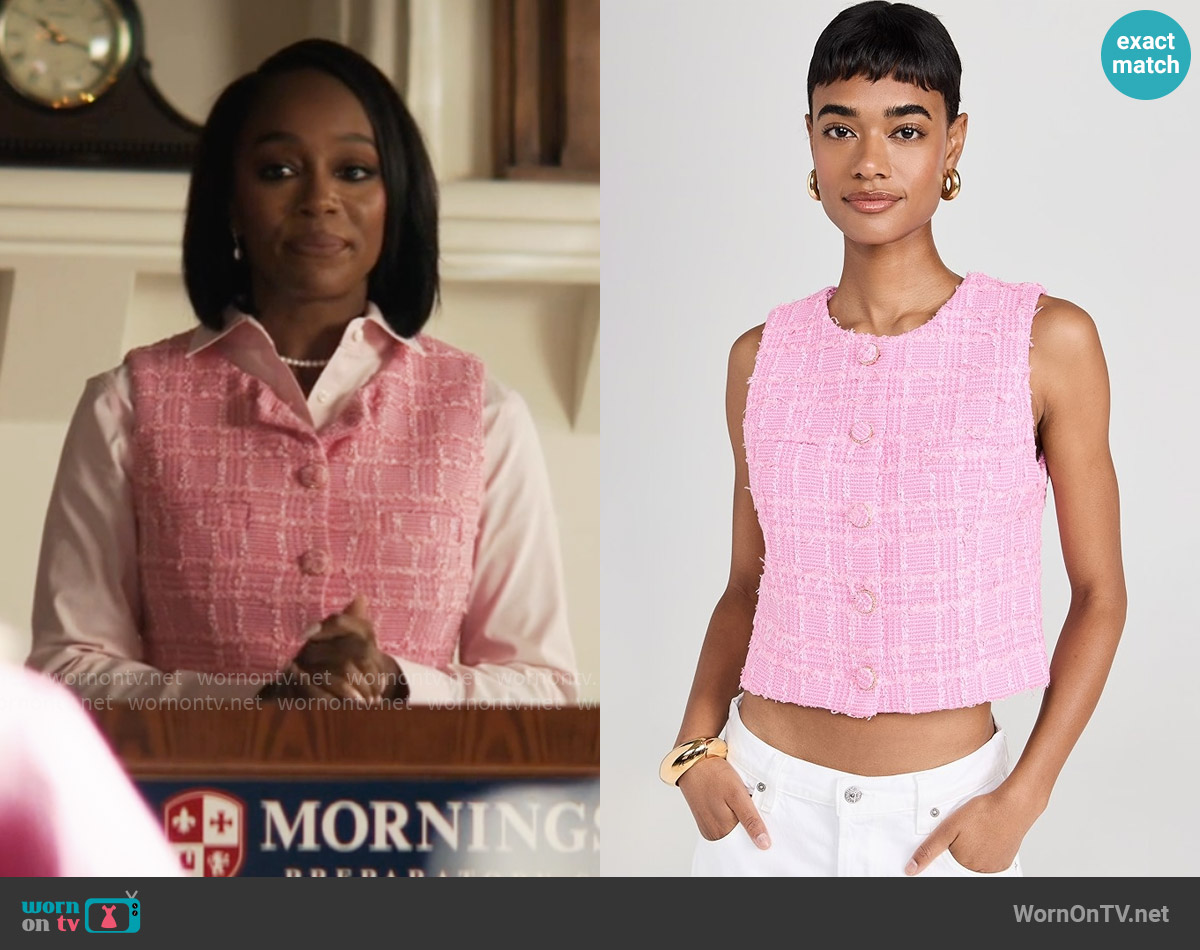 Endless Rose Tweed Shirt Vest worn by Catherine (Aja Naomi King) on Grosse Pointe Garden Society