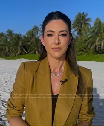 Erielle’s khaki yellow blazer on Good Morning America