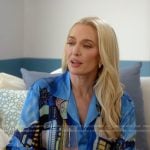 Erika’s blue print shirt on The Real Housewives of Beverly Hills