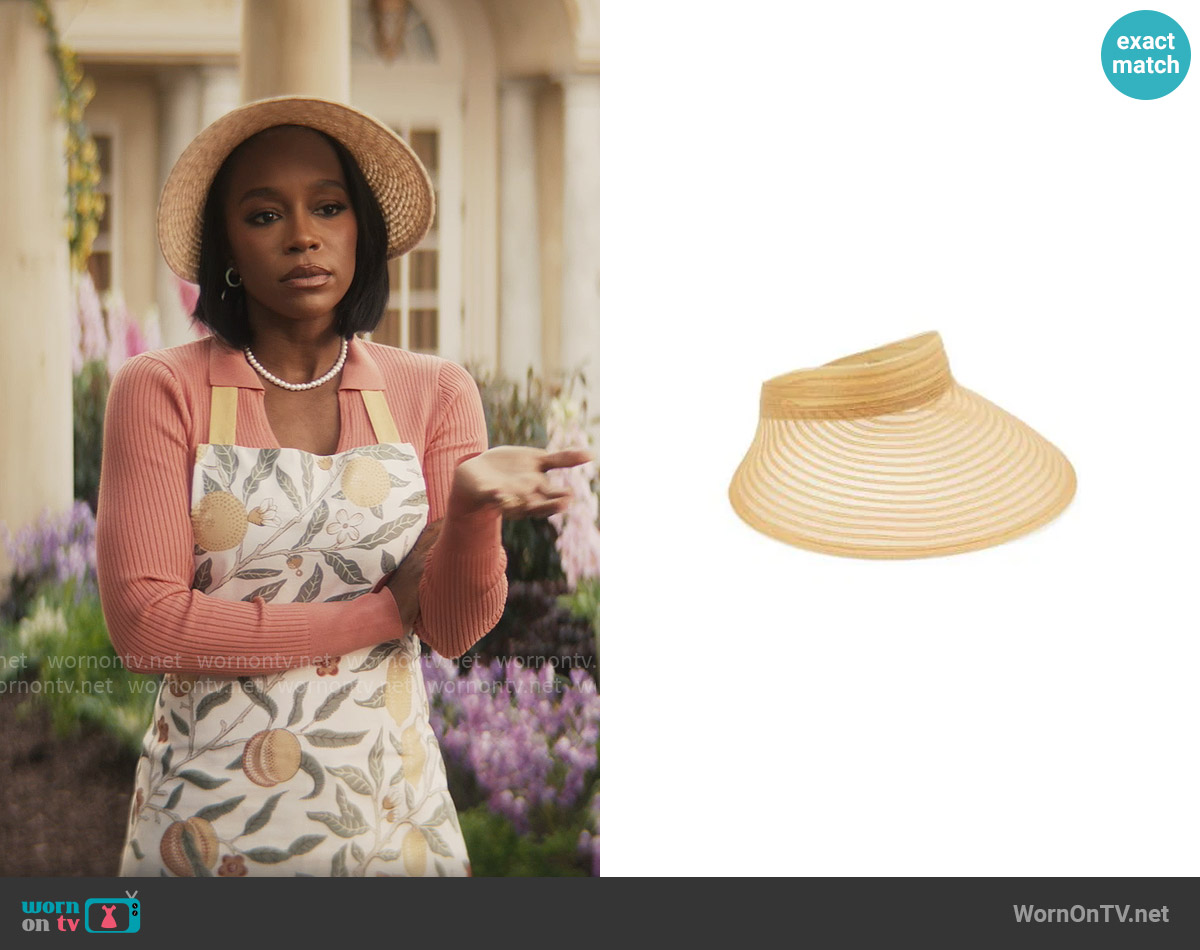 Eugenia Kim Trixie Visor worn by Catherine (Aja Naomi King) on Grosse Pointe Garden Society