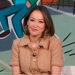 Eva’s beige tweed mini dress on Good Morning America
