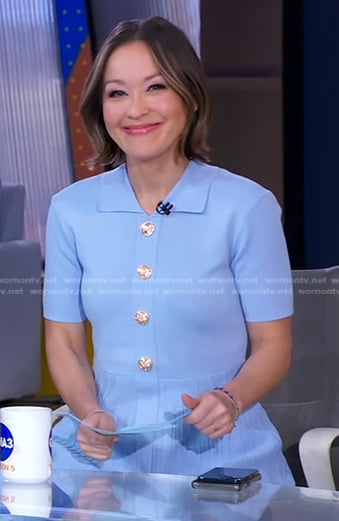 Eva’s light blue polo dress on Good Morning America