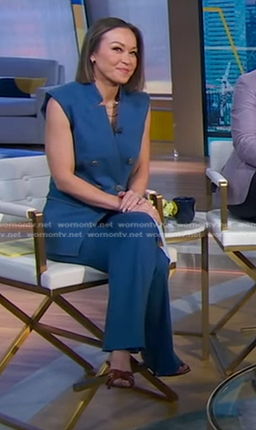 Eva’s brown heel sandals on Good Morning America