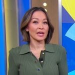 Eva’s green rib knit dress on Good Morning America