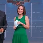Eva’s green sleeveless maxi dress on Good Morning America