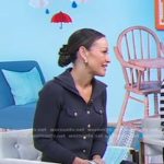 Eva’s grey button front ribbed dress on Good Morning America