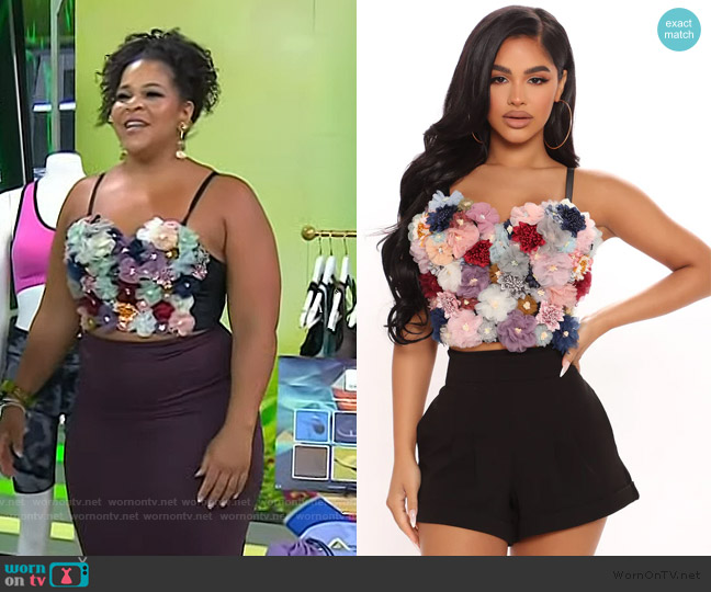 Fashion Nova Floral Ambitions Bustier Top worn by Lacee Green on Today