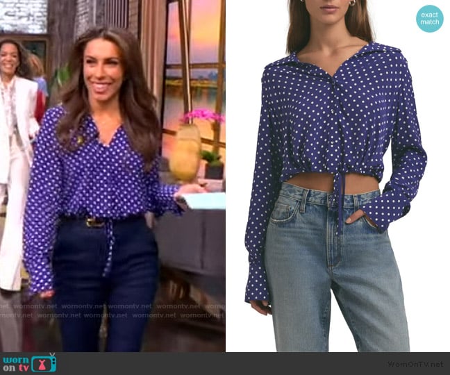 Favorite Daughter The Parker Polka Dot Long Sleeve Button-Up Shirt worn by Alyssa Farah Griffin on The View