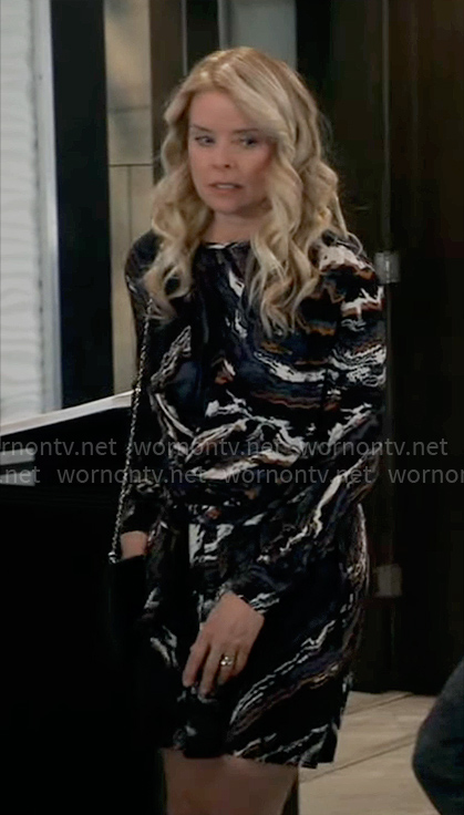 Felicia’s wavy print dress on General Hospital