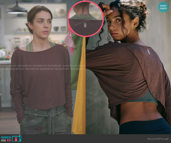 FP Movement Tempo Resolution Layer in cocoa worn by Jules Millin (Adelaide Kane) on Greys Anatomy
