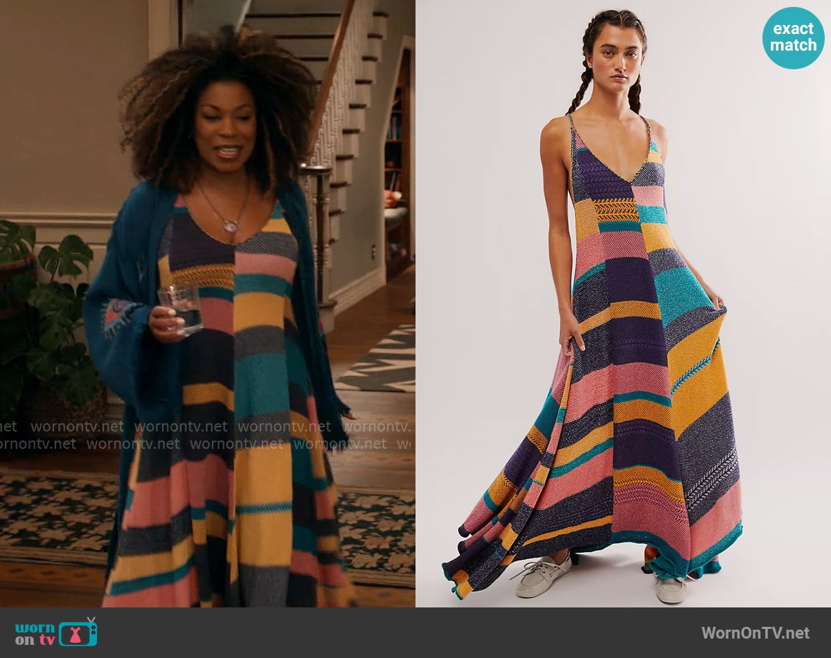 Free People Sienna Maxi Dress worn by Viola Marsette (Lorraine Toussaint) on The Equalizer