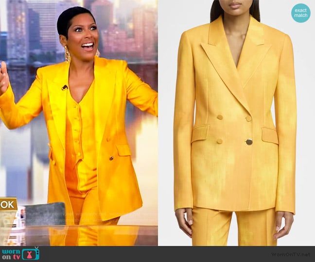 Gabriela Hearst Angela Double-Breasted Wool Blazer worn by Tamron Hall on The View