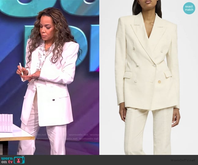 Gabriela Hearst Gavin Double-Breasted Corduroy Blazer worn by Sunny Hostin on The View