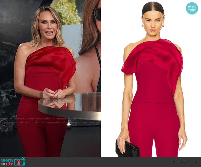Gaurav Gupta The Wave Ruffle Top worn by Keltie Knight on E! News