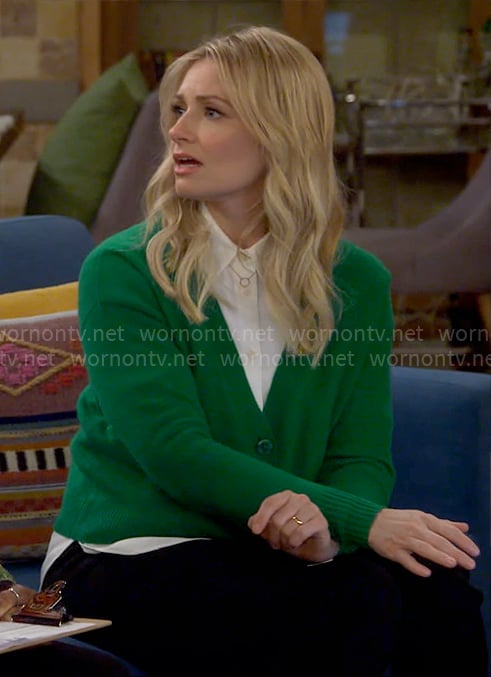 Gemma’s green cardigan on The Neighborhood