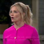 Gemma’s pink short sleeved cardigan on The Neighborhood