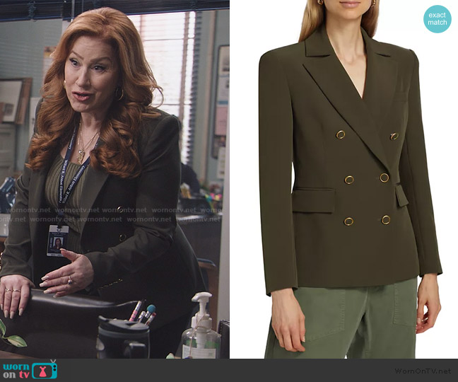 Generation Love Arielle Crepe Double-Breasted Blazer worn by Melissa Schemmenti (Lisa Ann Walter) on Abbott Elementary
