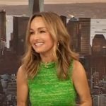 Giada De Laurentiis’s green tweed dress on The Drew Barrymore Show