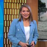 Ginger’s blue plaid blazer on Good Morning America