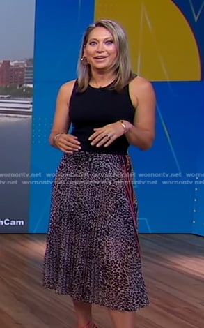 Ginger’s leopard print skirt on Good Morning America