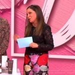 Gretta Monahan’s floral print pants on The View