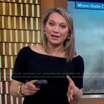 Ginger’s black ribbed top on Good Morning America