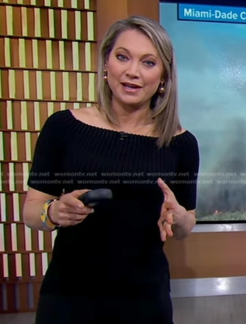 Ginger’s black ribbed top on Good Morning America