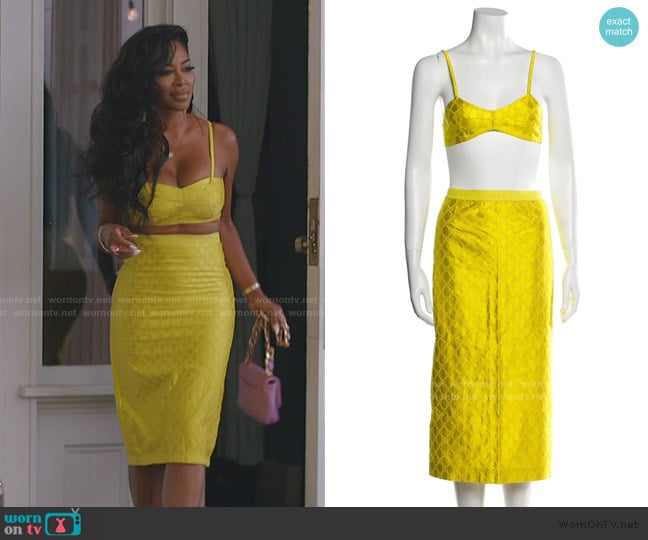 Gucci 2022 Skirt Set worn by Kenya Moore on The Real Housewives of Atlanta