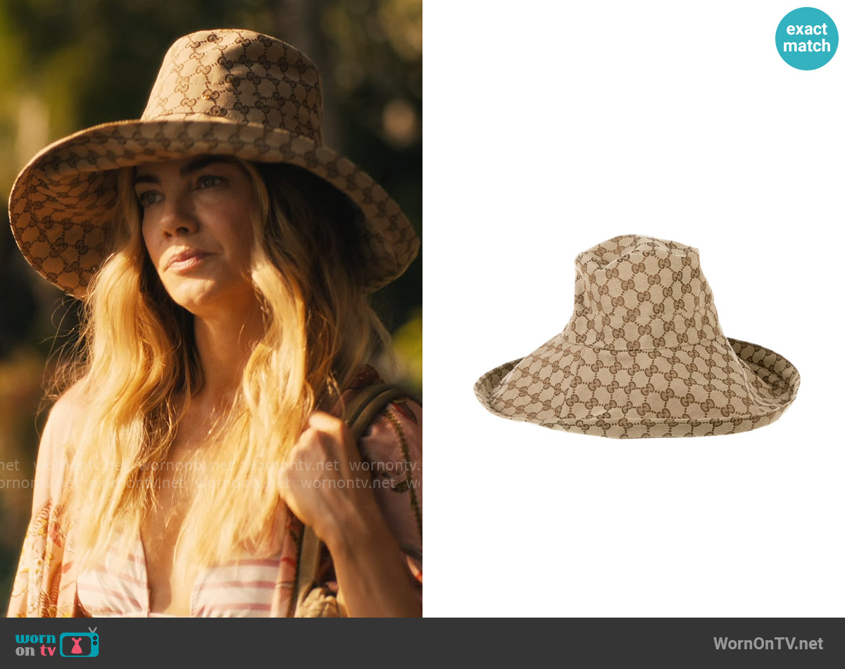 Poupette St Barth Erica Kimono in Pink Leo Forest worn by Jaclyn Lemon (Michelle Monaghan) on The White Lotus