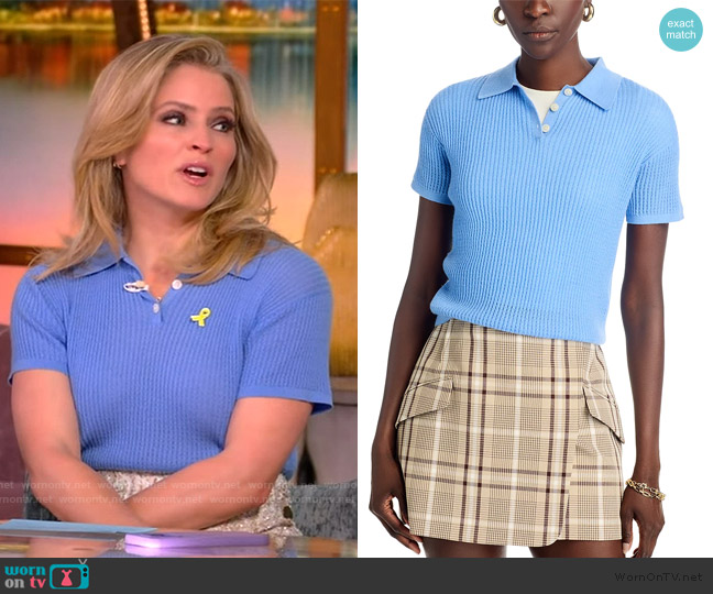 Guest in Residence Cashmere Polo Top worn by Sara Haines on The View
