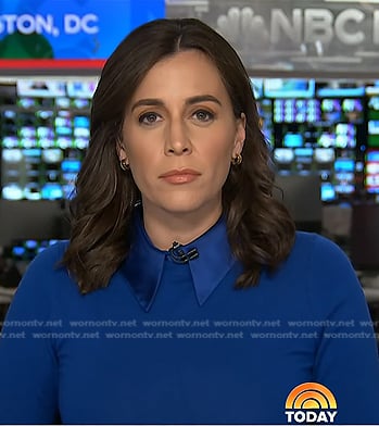 Hallie’s blue collared sweater on Today