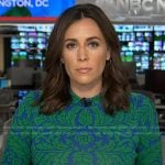 Hallie’s blue and green leaf print dress on Today