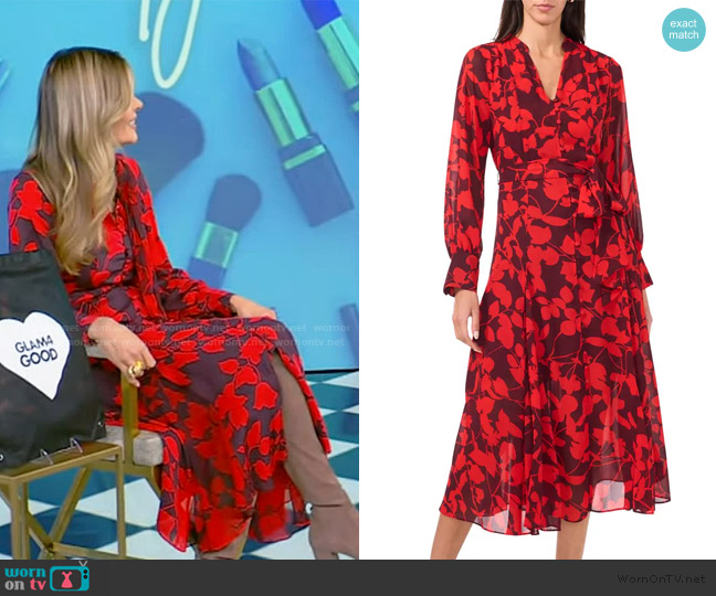 Halogen Floral A-Line Chiffon Dress worn by Mary Alice Stephenson on Tamron Hall Show