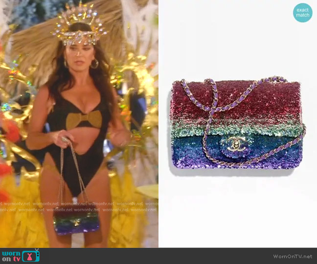 Chanel Gradient Sequin Flap Bag worn by Kyle Richards on The Real Housewives of Beverly Hills