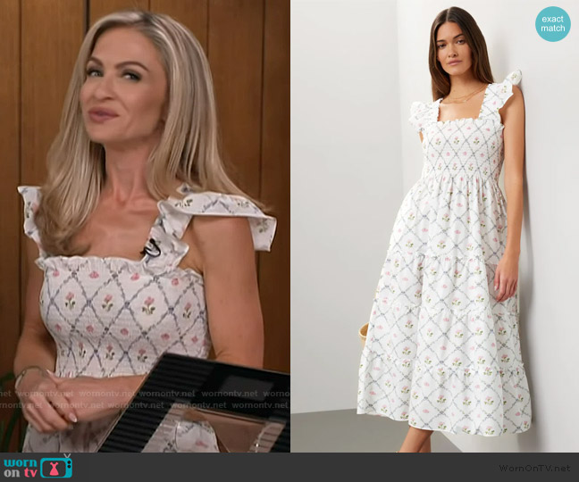 Hill House Home Ellie Nap Dress worn by Maria Provenzano on Access Hollywood