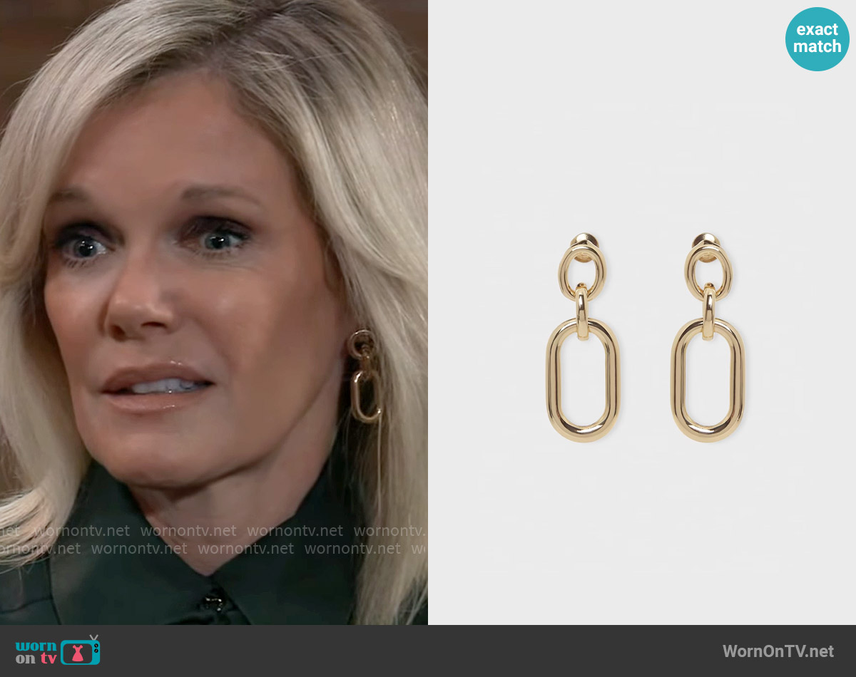 Hobbs Avery Earrings worn by Ava Jerome (Maura West) on General Hospital