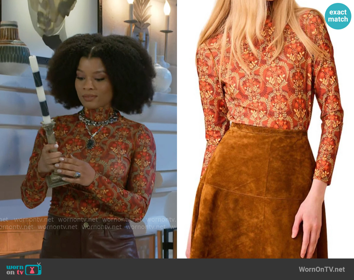 Hunter Bell Connor Top in Harvest worn by Eva Thomas (Ambyr Michelle) on Beyond the Gates