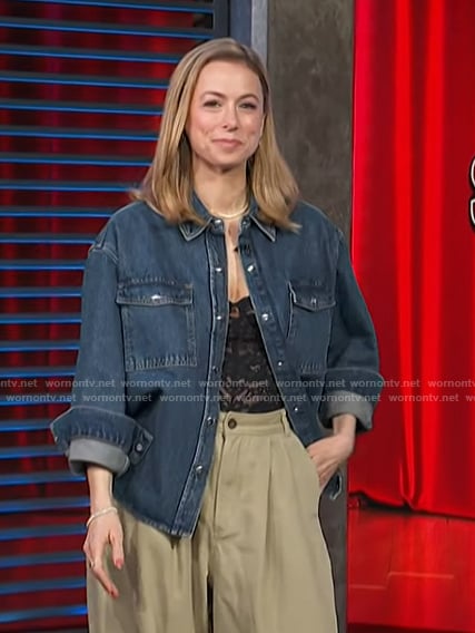 Iliza Shlesinger’s denim jacket on Access Hollywood