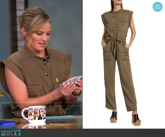 Isabel Marant Etoile Suzie Woven Tie-Waist Jumpsuit worn by Sara Haines on The View