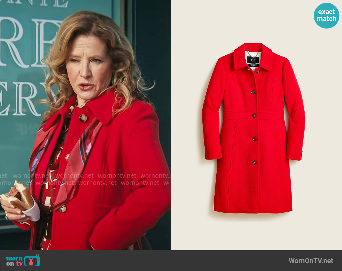 J. Crew Classic Lady Day Coat worn by Patty (Nancy Travis) on Grosse Pointe Garden Society
