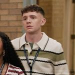 Jacob’s striped sweater on Abbott Elementary