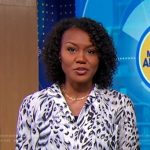 Janai’s leopard print blouse on Good Morning America