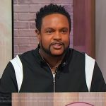 Jawn’s black contrasting jacket on Sherri