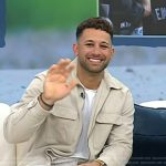 J.C. Escarra’s beige zip front jacket on Today