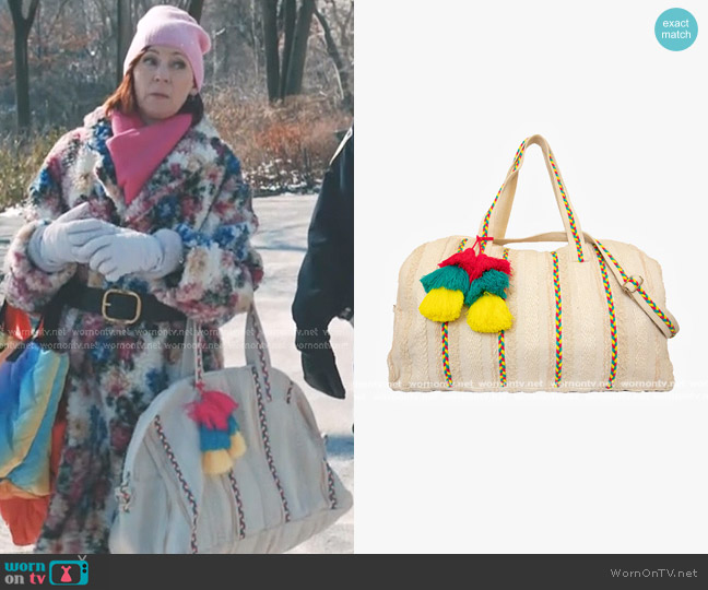 Jen & Co. Sienna Striped Weekender worn by Elsbeth Tascioni (Carrie Preston) on Elsbeth